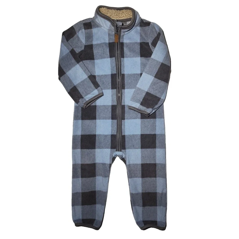 Carter's Fleece Baby Boy 24 Mos Longall Outfit Lot Romper My‎ Mom Rocks Blue